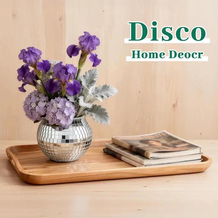 1 vase boule disco, centre de table
