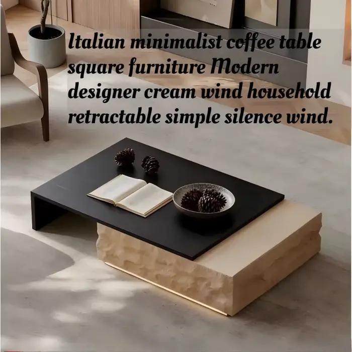 Table basse carrée minimaliste italienne