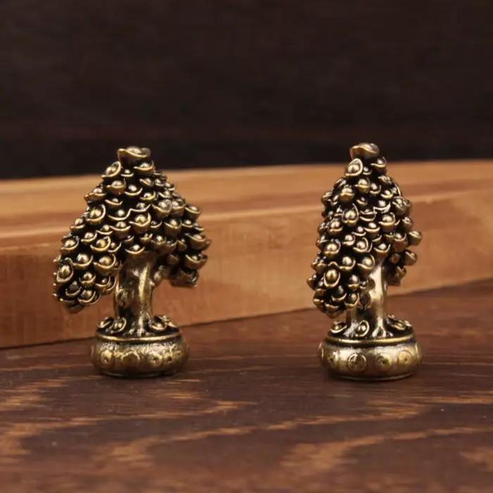 Figurine d'arbre de richesse en cuivre