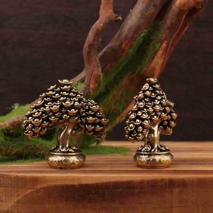 Figurine d'arbre de richesse en cuivre