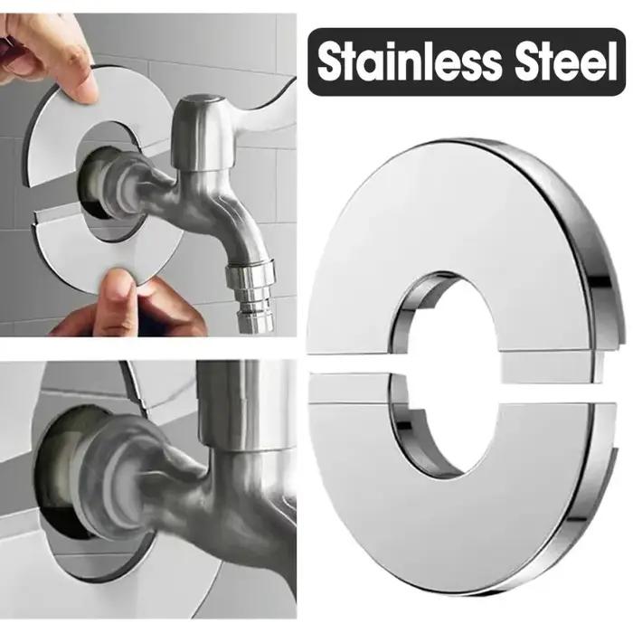 HODecorative-Couvercles Ronds en Acier Inoxydable, Finition Chromée, Embellissement du Tuyau d'Eau, Trou de Mur