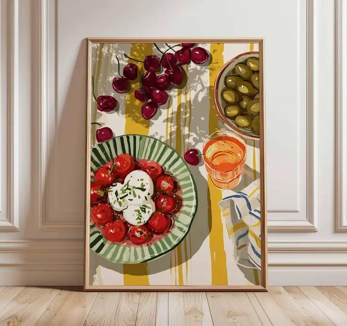 Impression sur toile de cuisine méditerranéenne
