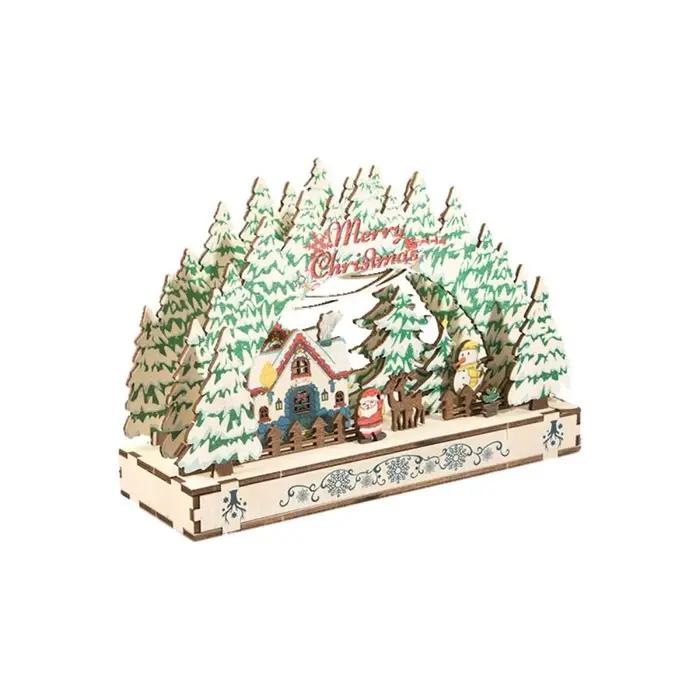 Ornement de noël en bois du père noël