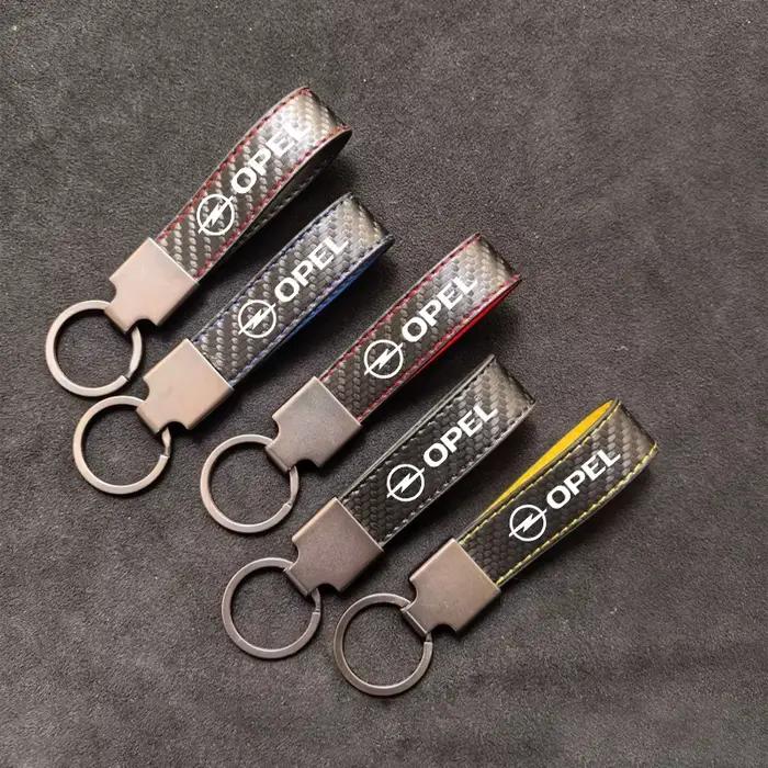Porte-clés en Fiber de carbone, emblème Opel haut de gamme, pendentif, cadeaux pour Opel Corsa D Astra Insignia Combo OPC, accessoires Vauxhall
