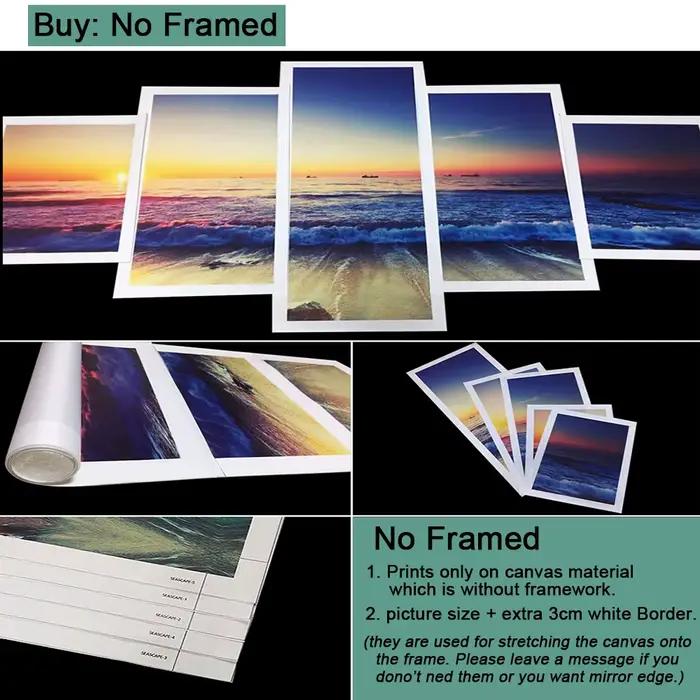 Lot de 5 tableaux muraux sur toile