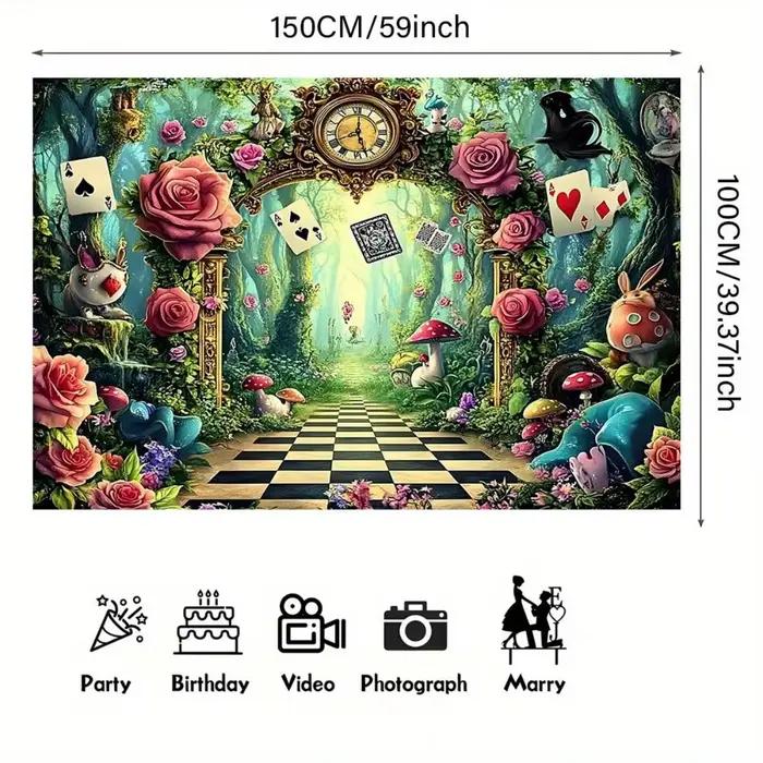 Tapisserie murale Alice au pays des merveilles