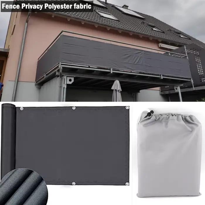 Écran de confidentialité gris pour balcon