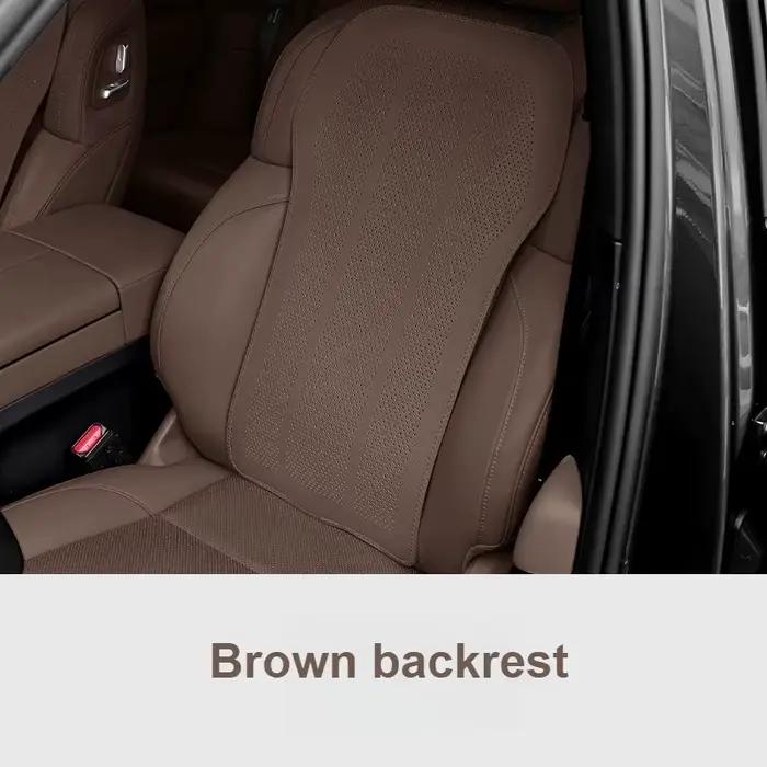 Coussin de siège de voiture universel en cuir artificiel avec support dorsal pour le confort tout au long des saisons occasions spéciales femmes hommes
