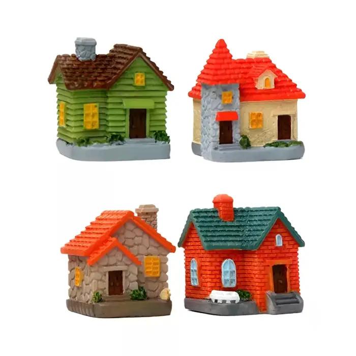 Décoration en résine, Ornement miniature, Maison de fée, Villa miniature, Paysage miniature, Bonsaï, Maison de poupées DIY pour extérieur