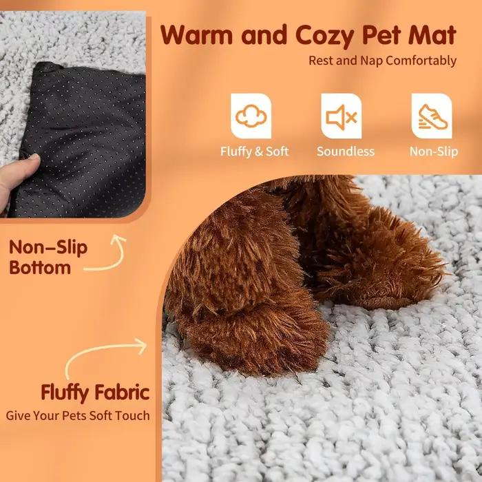 Coussin chauffant pour animaux de compagnie, couverture pour chiot, coussin chaud pour chats et chiens, lavable, avec noyau réfléchissant la chaleur corporelle