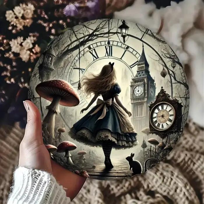 Décoration murale ronde en métal enchanteresse