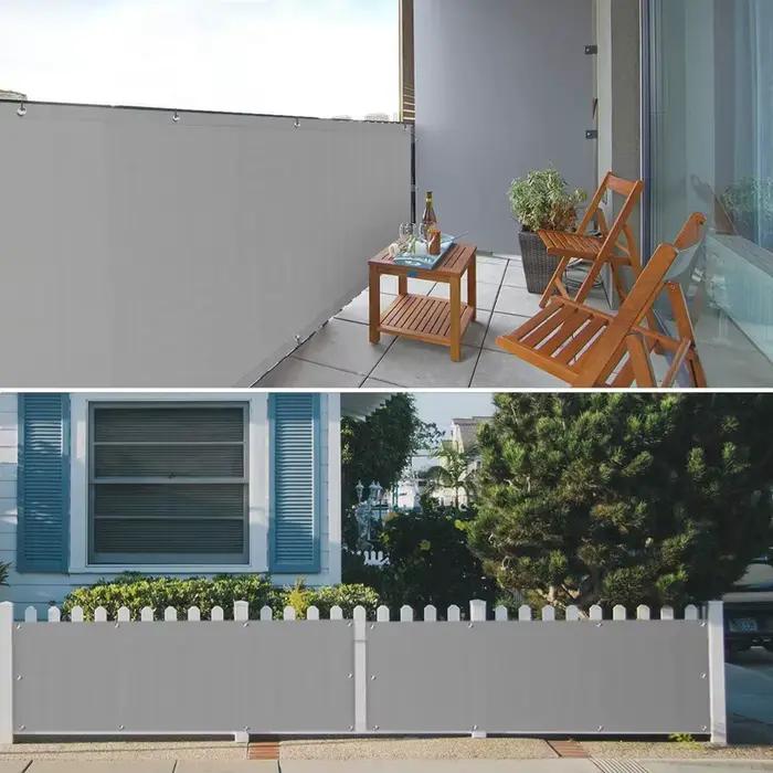 Écran de confidentialité gris pour balcon