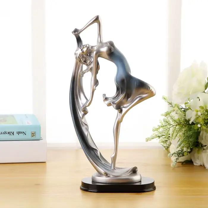 Statue de figurine de fille dansante, Sculptures de Ballet modernes, artisanat en résine, décoration de maison, ornement de bureau, cadeau élégant