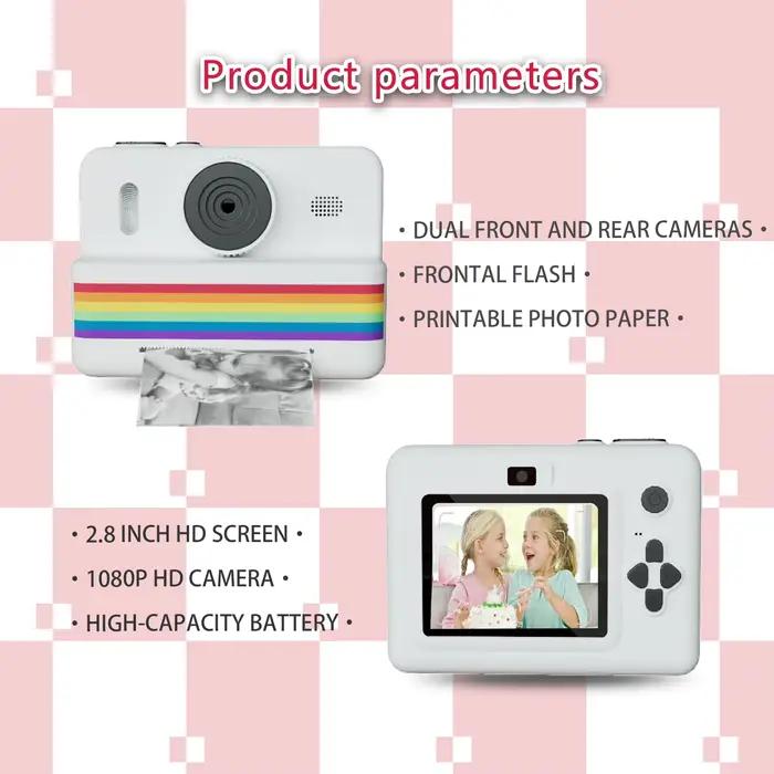 Appareil photo numérique pour enfants pour la photographie Mini imprimante Portable thermique impression instantanée Photo enfants caméra 2.8 pouces HD vidéo jouet cadeaux