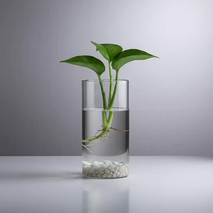 Vase en verre borosilicate pour plantes hydroponiques