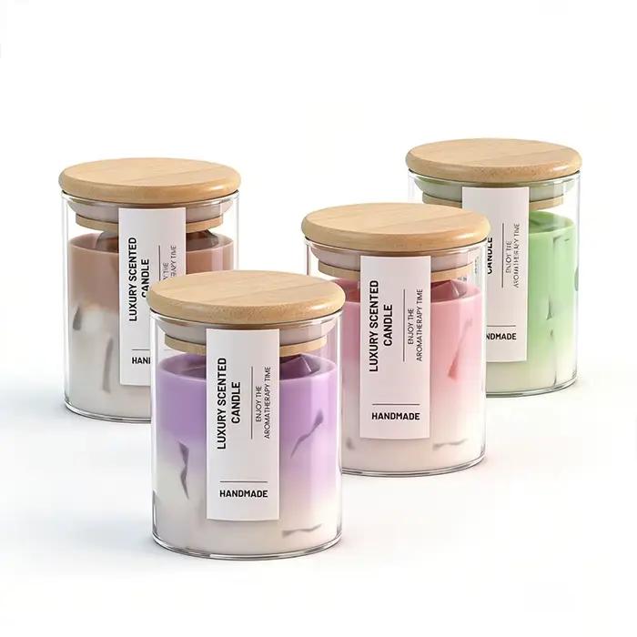 12 pots à bougies en verre borosilicate de haute qualité, porte-bougies vides, récipients pour bougies aromatiques, conteneurs de stockage en verre
