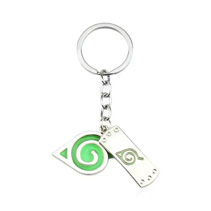Marchandises de dessins animés Naruto, collier avec symbole du village de Konoha et du ninja rogue, pendentif lumineux, porte-clés, petit cadeau