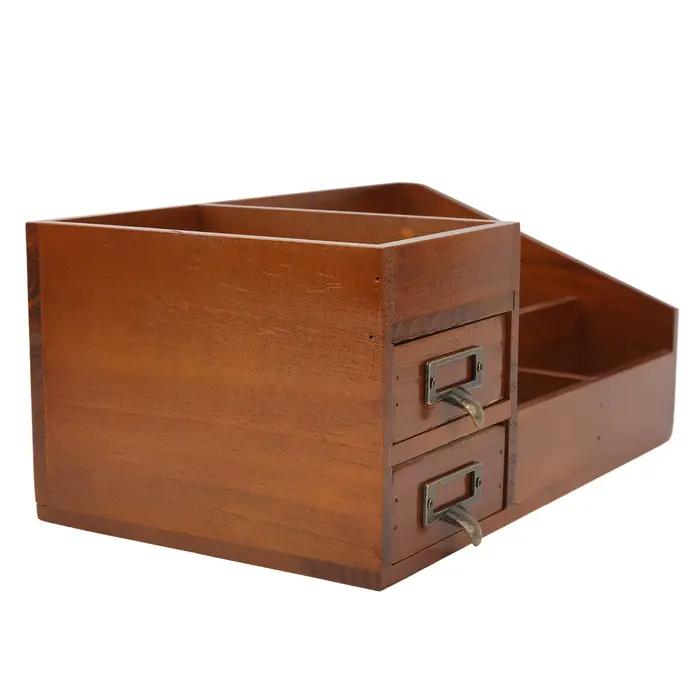 Armoire de rangement en bois multicouche rétro
