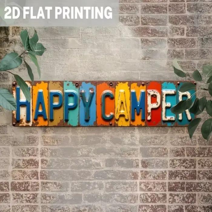 Happy Camper – Panneau métallique