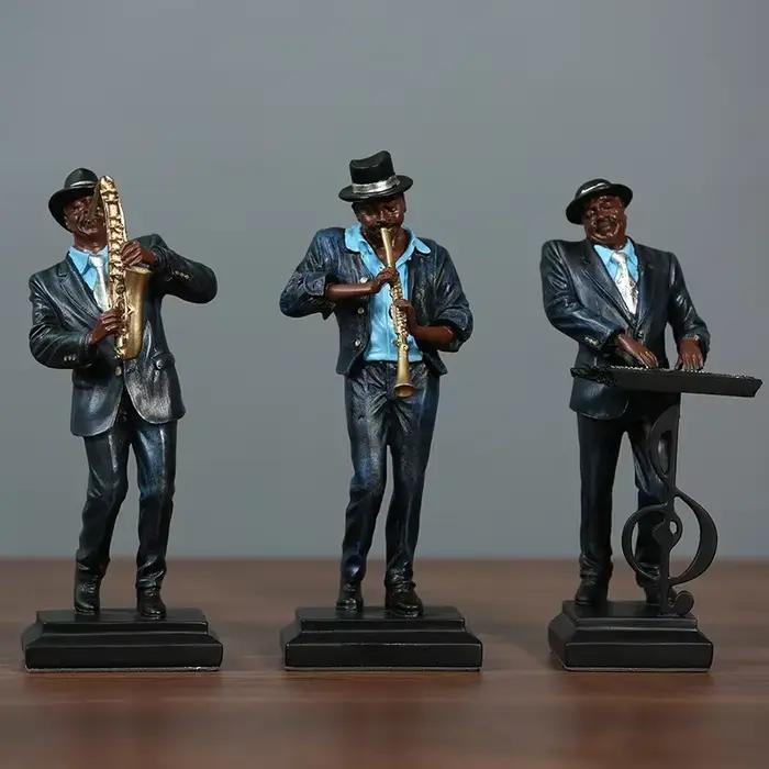 Figurine de groupe de rock rétro pour la décoration de la maison
