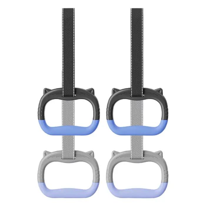 Anneaux de gymnastique pour enfants Barre horizontale Sangles de suspension réglables pour trampoline intérieur Hamac de jeu Entraînement de force pour enfants