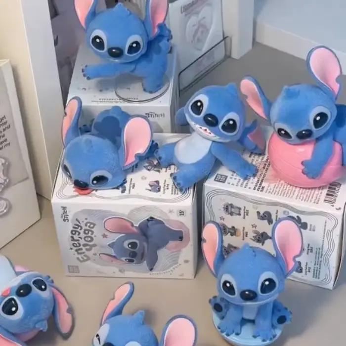 Figurine Stitch Energy Yoga Series en PVC Kawaii Anime Modèle Jouet Occasions Spéciales Pour Collectionneurs
