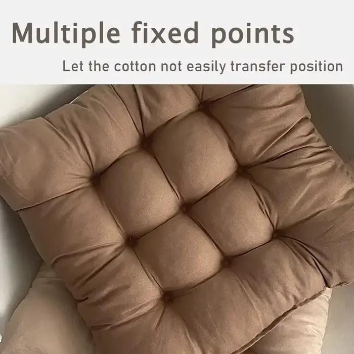 Coussin en lin et coton perlé carré pour dossier de tabouret