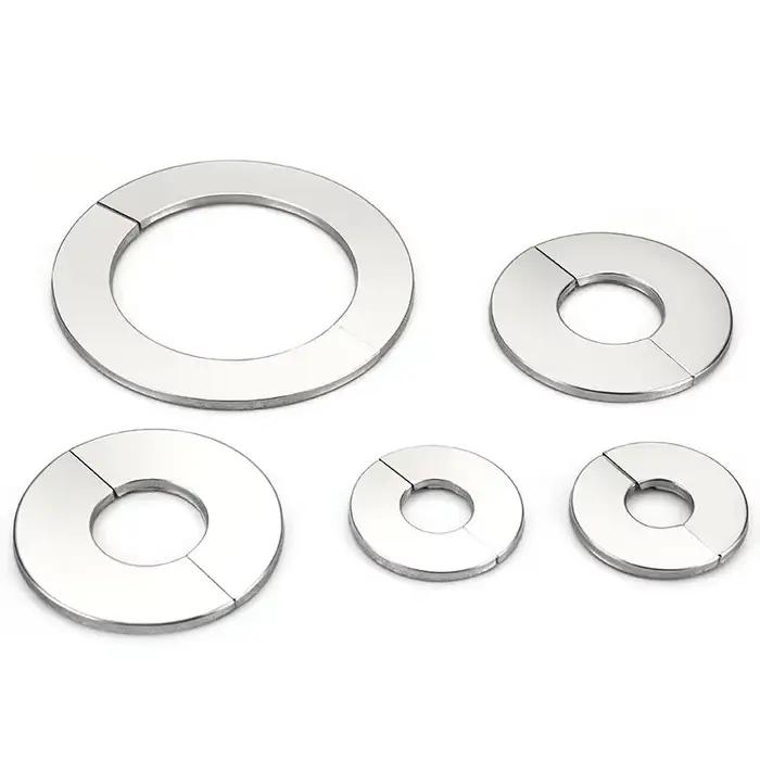 HODecorative-Couvercles Ronds en Acier Inoxydable, Finition Chromée, Embellissement du Tuyau d'Eau, Trou de Mur