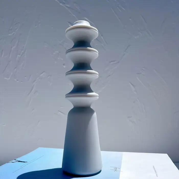 Moule à bougie pilier cylindrique en silicone géométrique