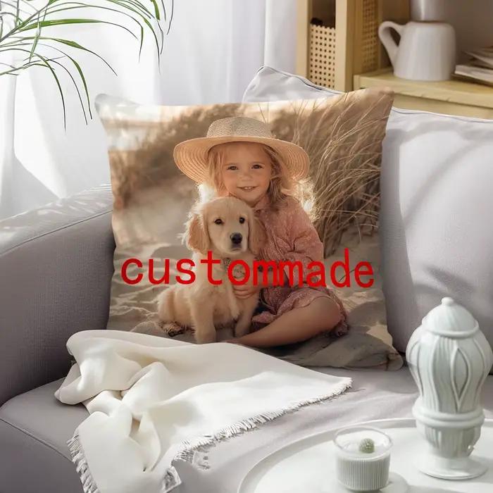 Housse de coussin imprimée avec image personnalisée