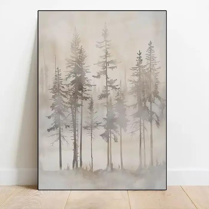 Affiches et imprimés d'arbre de pays Vintage de paysage confortable, toile imprimée, tableau d'art mural pour salon, décoration de maison, cadeaux
