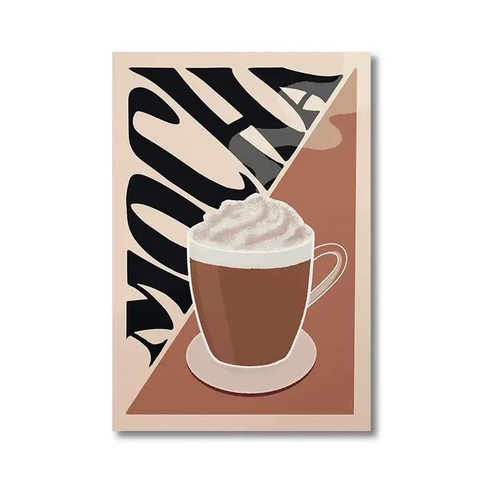 Affiche d'art de café de Cocktail Vintage scandinave