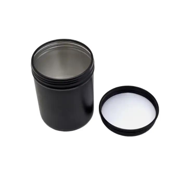 Boîtes de bougies en métal noir de 200ml