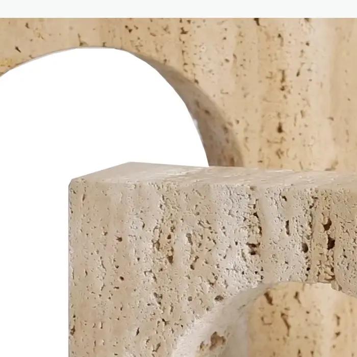 Ornements géométriques en pierre naturelle modernes pour décoration de bureau et sculpture artisanale élégante à offrir pour les occasions spéciales