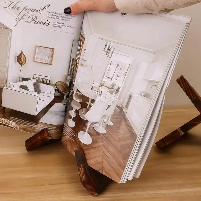 Présentoir de recettes de cuisine en bois, Support d'enregistrement, Support de cadre Photo, étagère de livre Portable, Support plat de lecture, décor de Base