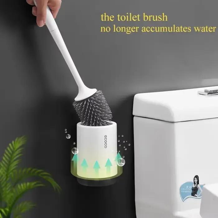 ECOCO – brosse de toilette et support, brosse de nettoyage à vidange rapide, outils pour toilettes domestiques, toilettes, ensembles d'accessoires de salle de bains