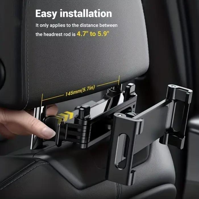 Support de tablette de voiture, support réglable pour appui-tête, Compatible avec les téléphones portables et les tablettes de 5 à 12.9 pouces