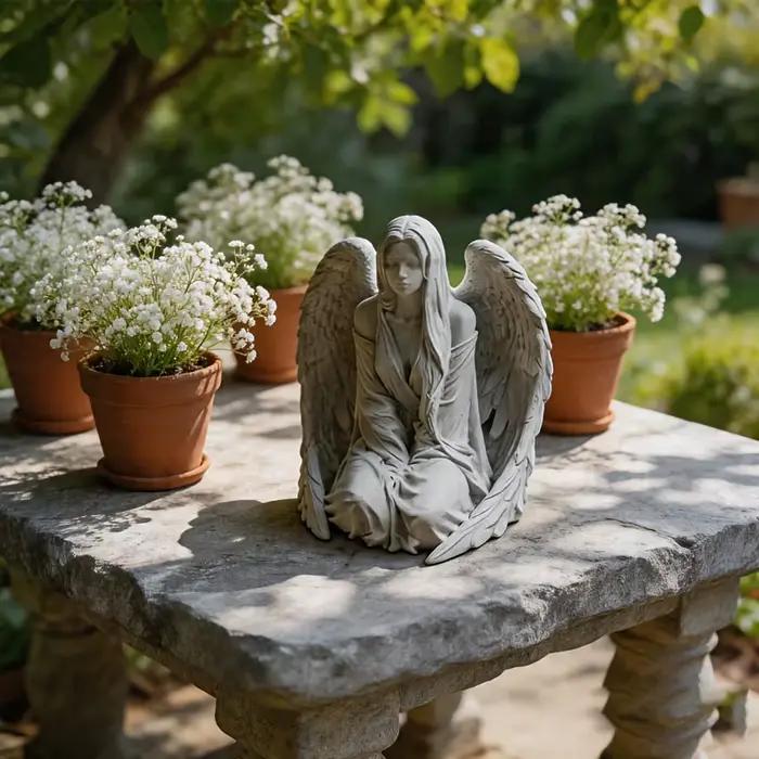 1 pièce : Statue décorative élégante et magnifique avec des ailes, sculpture minimaliste moderne, idéale pour les chambres à coucher et les bureaux, décoration d'intérieur exquise, articles cadeaux po