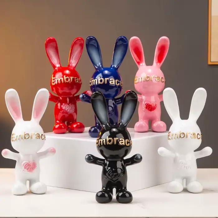 Décoration de table en forme de lapin