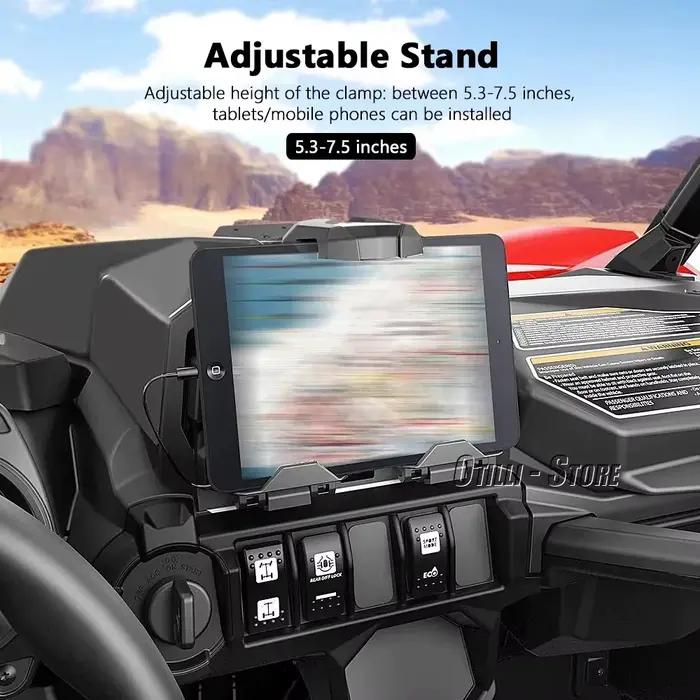 Support de tablette pour appareil électronique, boîte de rangement noire, accessoires UTV, Commander MAX, Maverick Trail, MAVERICK dehors 800, 1000 R