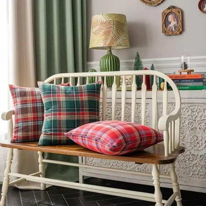 Housse de coussin imprimée de noël