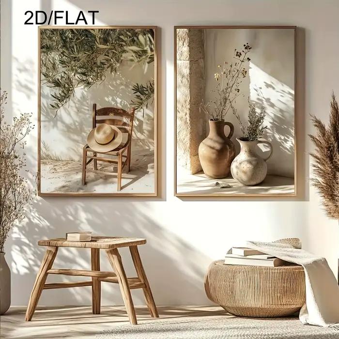 Tableaux sur toile méditerranéens sans cadre représentant des oliviers pour décoration murale chambre salon occasions spéciales