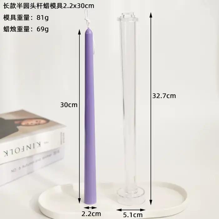 Moule à bougie à tige longue de 30cm, fournitures de fabrication de bougies parfumées faites à la main, Kit de moule en plastique acrylique, outil de moulage de bougies de décoration de la maison