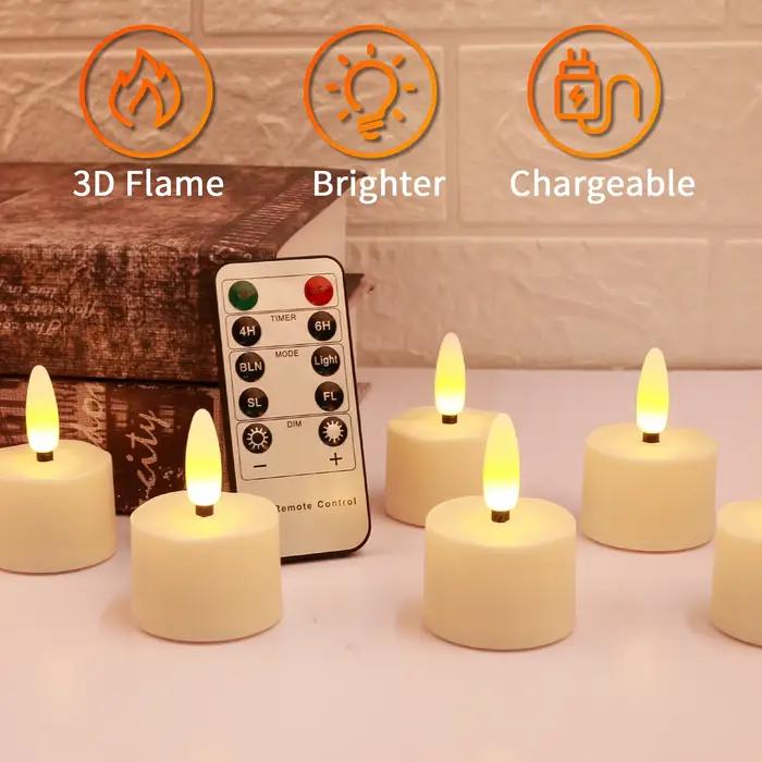 Bougies LED sans flamme rechargeables