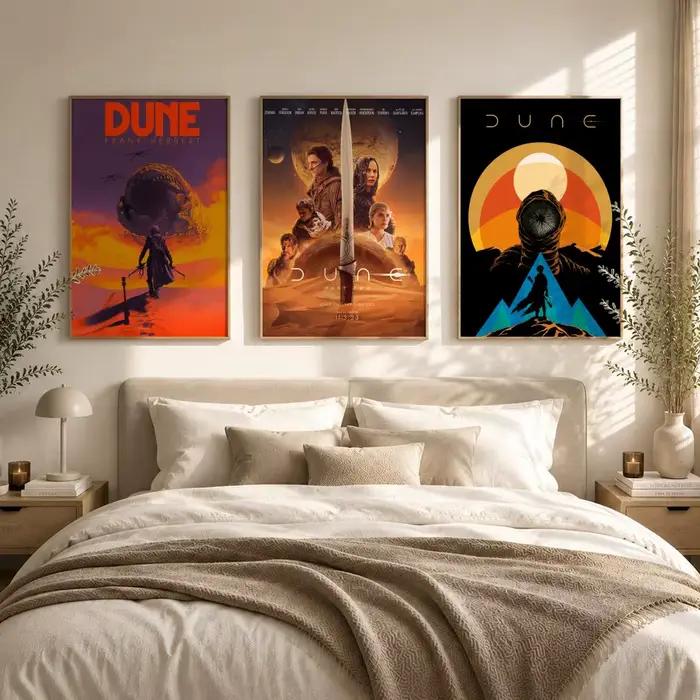 Affiche de film science fiction Dune Part 2 design moderne haute résolution décoration murale pour maison salon chambre à coucher bar 2024