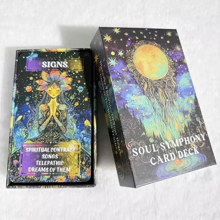 59 cartes Oracle Symphony Soul, 12x7 cm, découvrez la voix de votre cœur, jeux de cartes