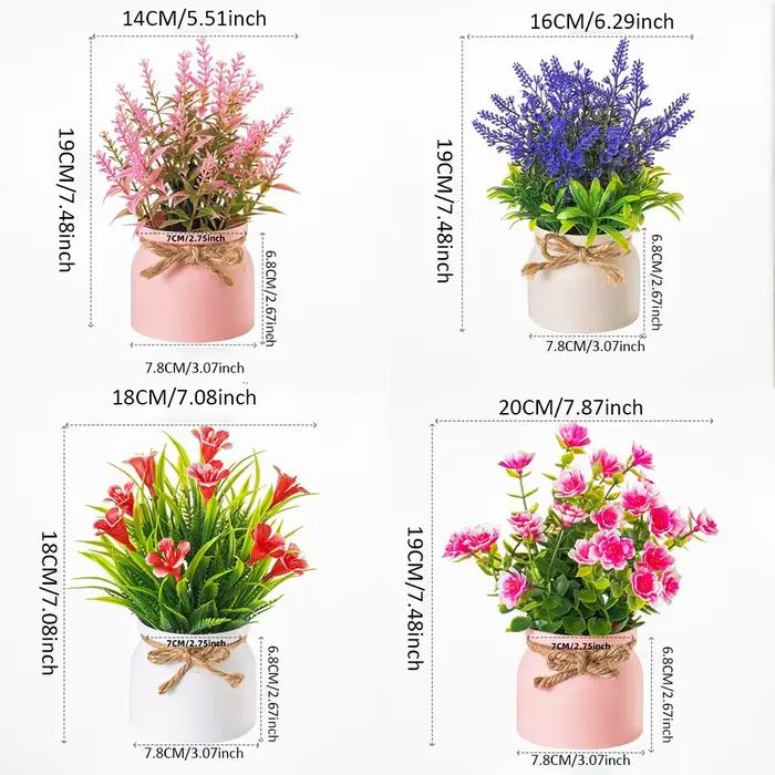 Petites plantes artificielles avec pot, plante artificielle pour la décoration de la maison, du salon, de la chambre, de l'entrée, du cabinet, du bureau, du comptoir, du rebord de fenêtre