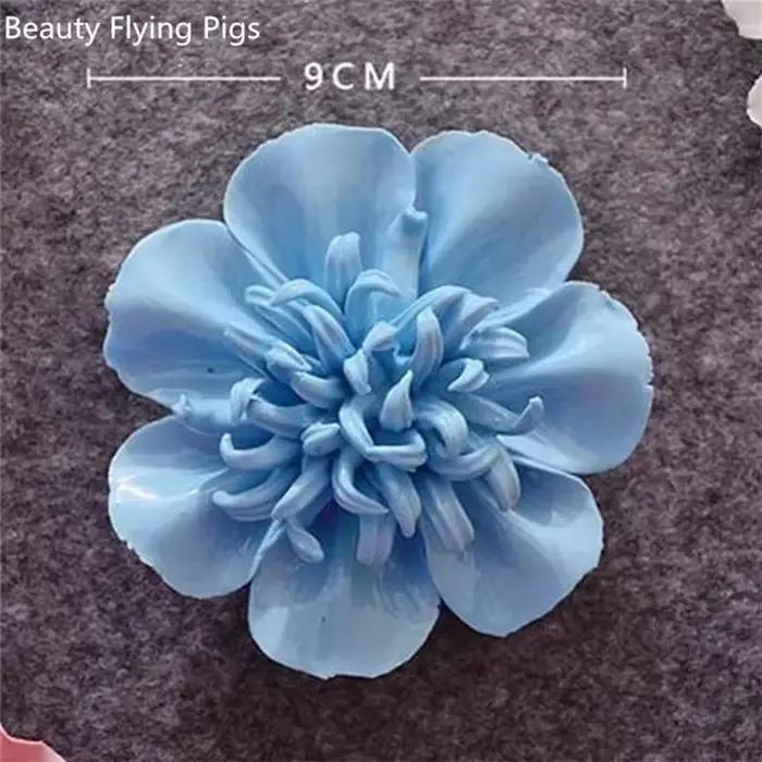 Fleur en céramique de décoration de maison, artisanat de décoration murale 3d, tenture murale de fond de télévision de mur de chambre à coucher de salon 1 pièce