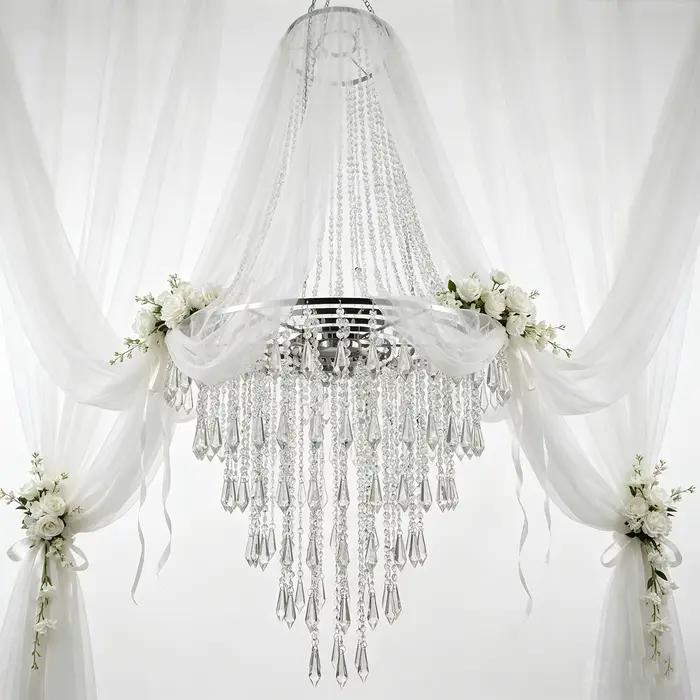 Décorations de plafond de mariage en acrylique transparent