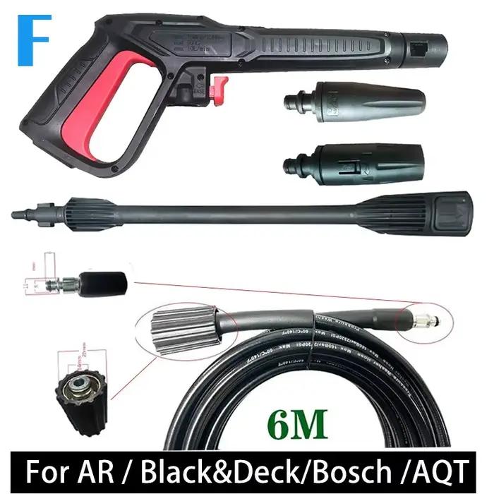 Nettoyeur haute pression réglable, pistolet à eau ou tuyau d'eau pour lavage de voiture, outils pour AR /Bosch/AQT, accessoires de nettoyage de jardin et de maison